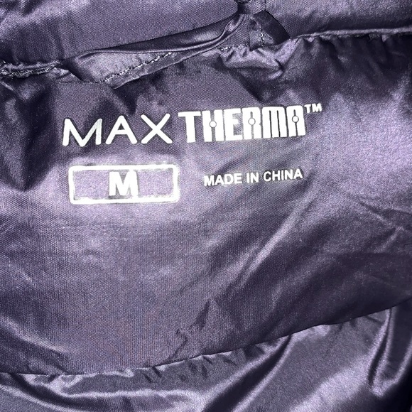 Max Therma size M dark blue Down blend insulated lightweight zip up puffy coat - Picture 11 of 15